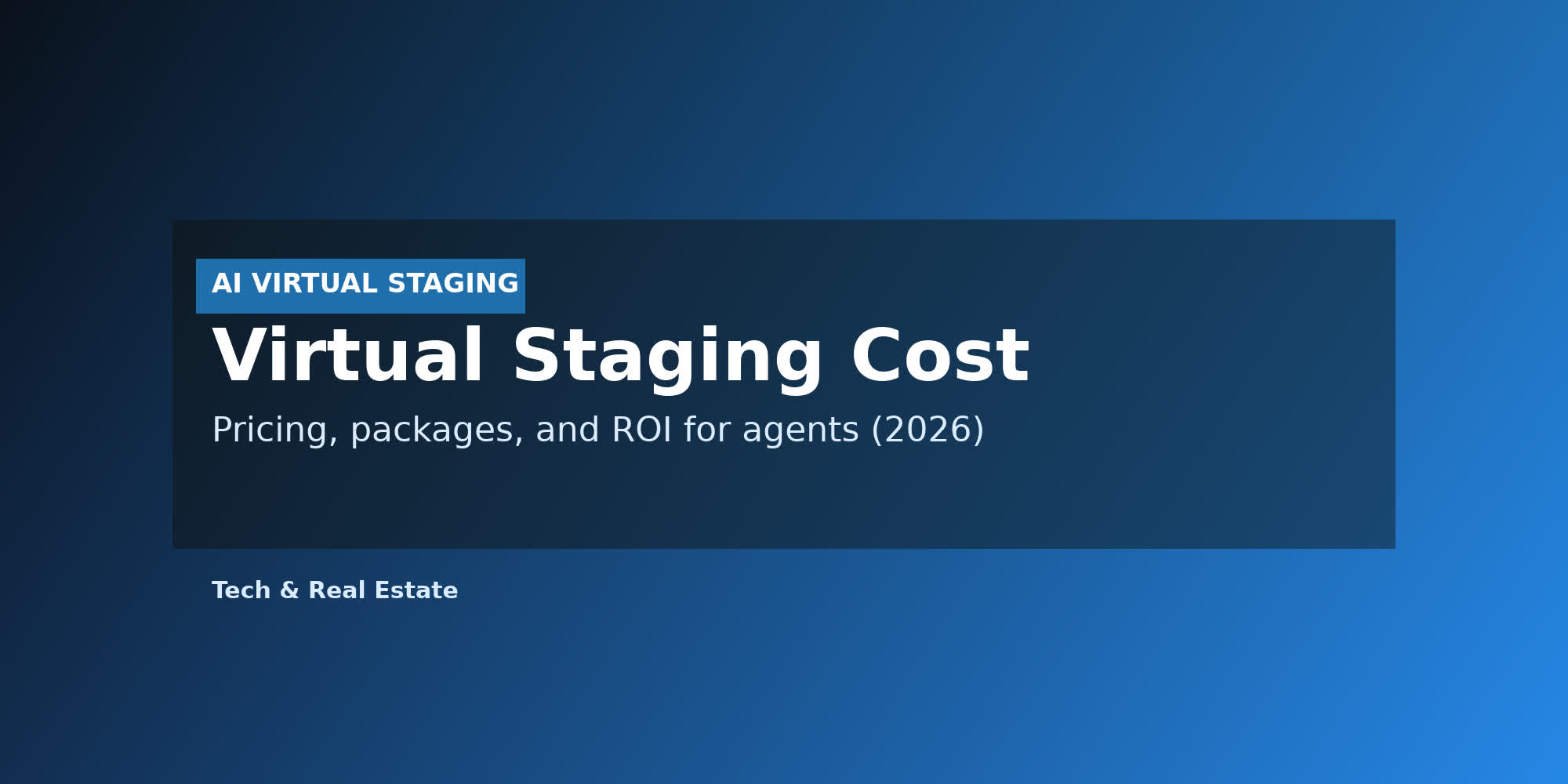 Virtual Staging Cost in 2026: Pricing, Packages, and ROI (Agent Guide)